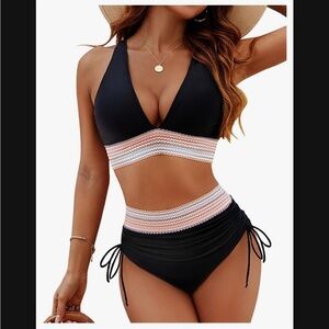 Burnt Orange Halter Bikini Set 2nd pic- New in pkg! MSRP $39